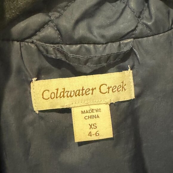 Navy Blue Quilted Jacket with Belt - Size XS - Picture 5 of 6